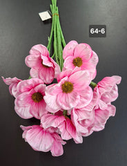 Anemone artificiale roz 33cm – set 10 fire