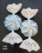 Figurine de brad bomboane plate bleu-alb 10x22cm, set 2 buc