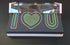 Cutie din carton pentru flori cu burete floral și capac transparent – model „I Love You” 50x13cm