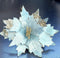 Crăciunițe artificiale bleu – flori decorative elegante 10/set