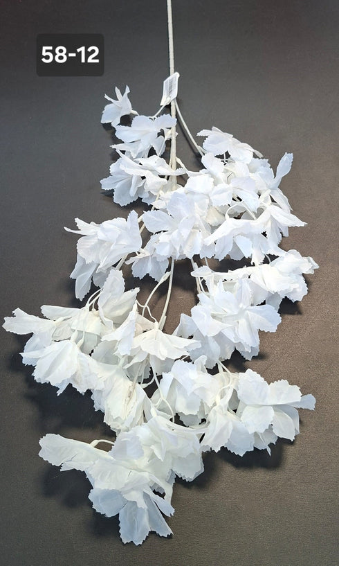 Ramură decorativă artificială albă - 90cm