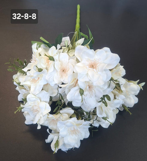 Buchet artificial trandafiri japonezi alb-crem 49cm