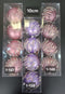 Set 4 Globuri Crăciun Decorative 3 culori cu Sclipici Multicolor - 10cm