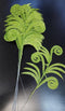 Frunze decorative verzi cu sclipici - 12 buc/set