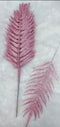 Frunze decorative roz – model exotic cu sclipici - 12 buc/set