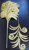 Frunze decorative aurii cu sclipici - 12 buc/set