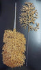 Frunze decorative aurii – model ramificat cu sclipici - 12 buc/set