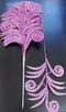 Frunze decorative mov lila cu sclipici - 12 buc/set
