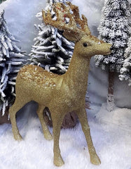 Ren decorativ auriu cu sclipici – 45x50cm