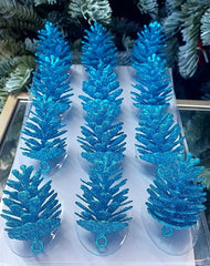 Figurine de brad Conuri decorative albastre – set 12 bucăți 6cm