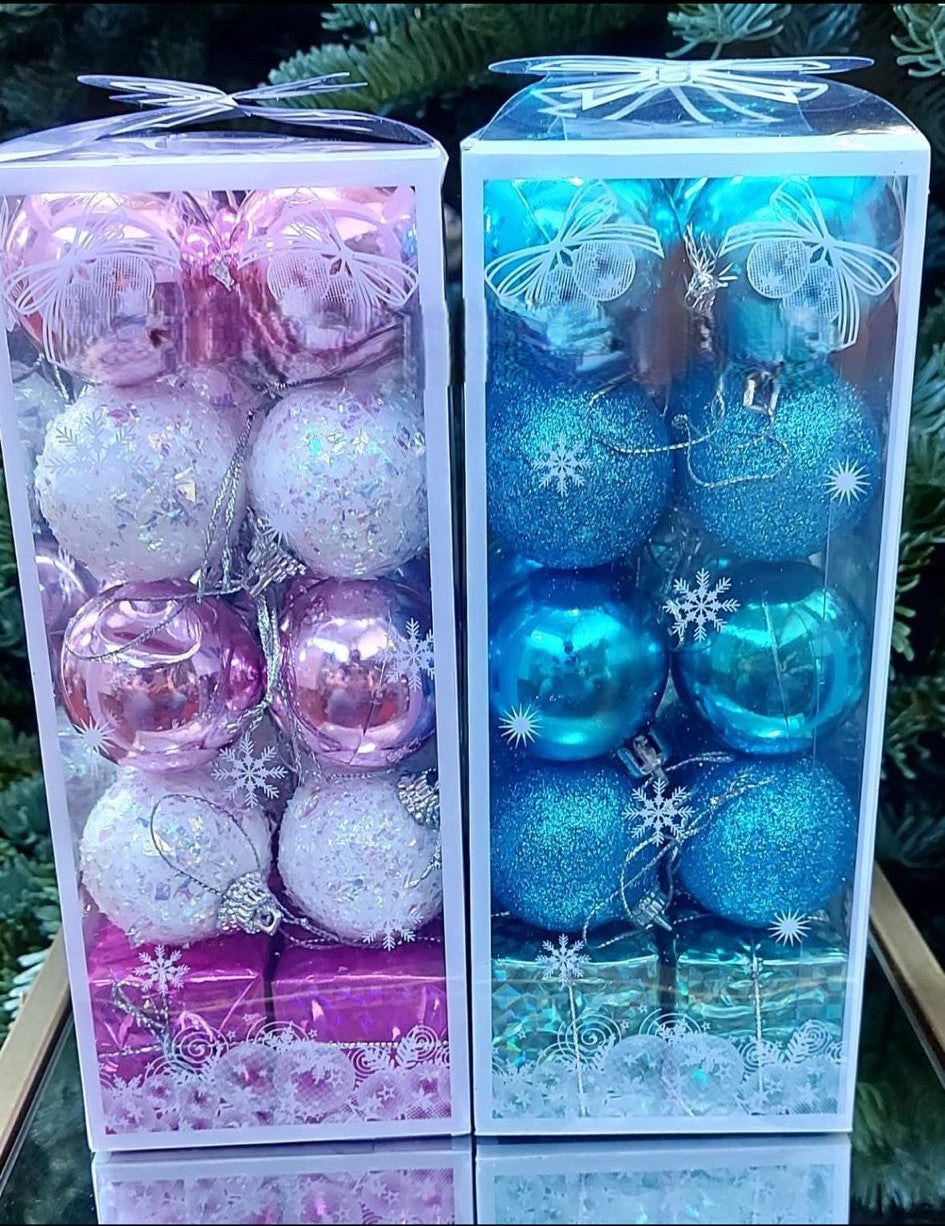 Globuri Crăciun decorative pentru brad – set 20 bucăți 3cm