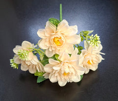 Buchet de dalii artificiale crem – flori mici 26cm