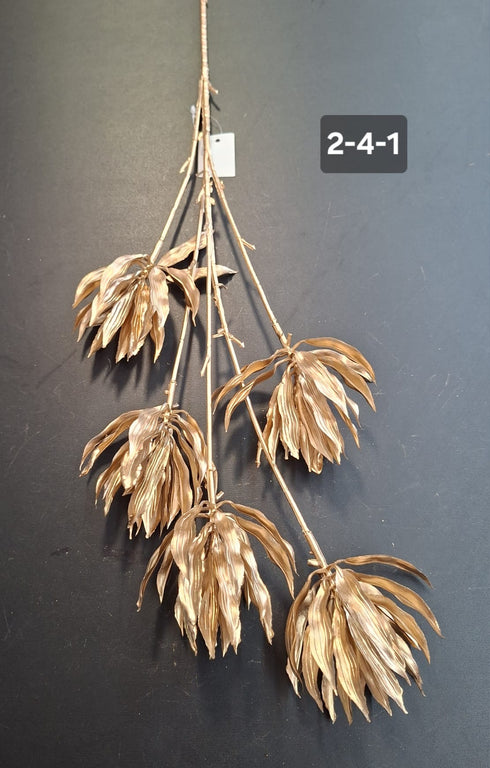 Ramură Aurie cu Flori Curgătoare - 80cm
