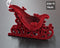 Set 10 ornamente de Crăciun – Sanie bordo decorativă - 14cm