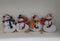 Omuleți de zăpadă – decor ceramic Crăciun 4/set 6cm