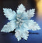Crăciunițe artificiale bleu – flori decorative de iarnă 10/set