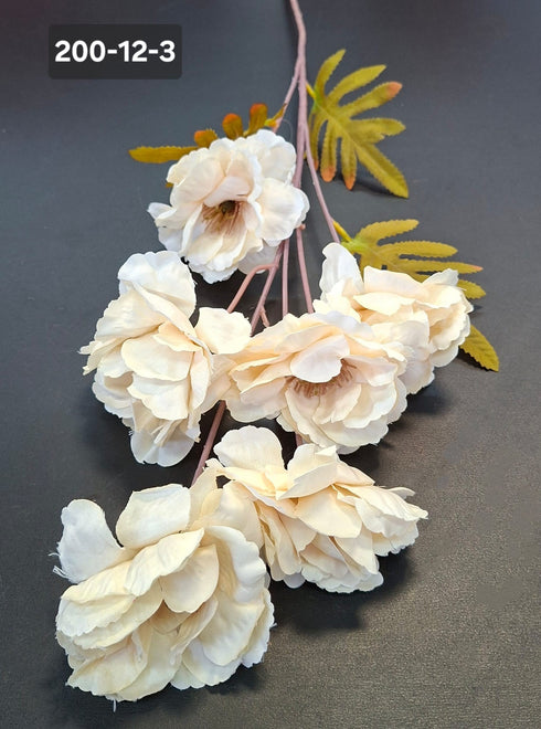 Ramură decorativă artificială crem - 77cm