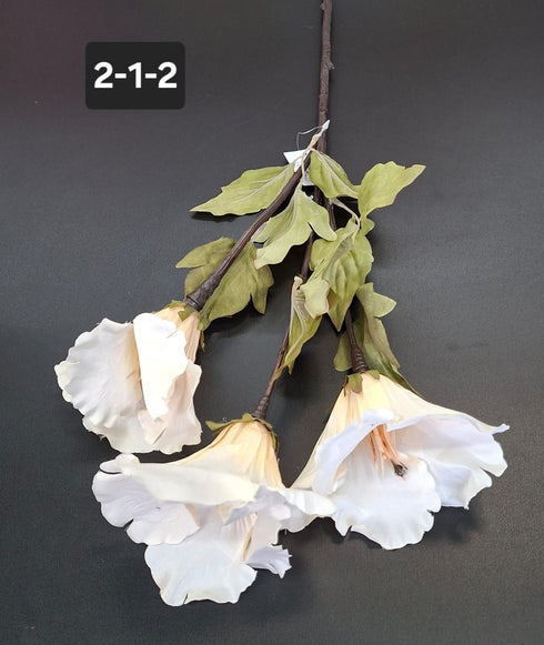 Buchet artificial gladiole alb crem – 3 flori decorative