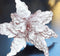 Flori Crăciun roz pudrat cu sclipici rose-gold - 10/set