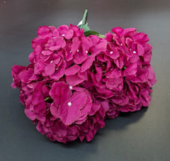 Buchet cu hortensii artificiale fucsia, flori mari 52cm