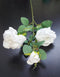 Fir Trandafir artificial alb 65cm – flori decorative realiste