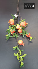 Ramură decorativă artificială cu rodii mici – 100cm