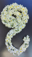 Ghirlandă artificială cu flori ivory - 190cm