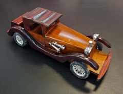 Machetă decorativă mașină de epocă din lemn - 35cm