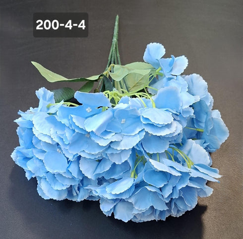 Buchet cu hortensii artificial bleu din material textil - 42cm