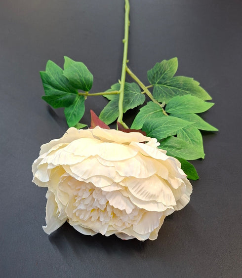 Fir bujor artificial crem - 70cm