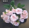 Buchet Artificial Tip Camelii Roz Pal cu Frunze Verzi - 25cm