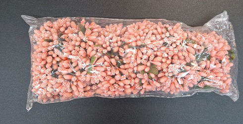 Flori din plastic - Stamine 144/set somon deschis