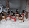 Omuleți de zăpadă – decor ceramic Crăciun 8/set 5cm