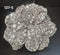 Floare decorativă de Crăciun argintie cu paiete – Ø 28cm, tijă 40cm