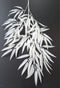 Frunze Decorative Artificiale 100cm Alb – Ramură Elegantă Tip Eucalipt