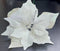Crăciunițe artificiale albe – flori decorative elegante 24/set