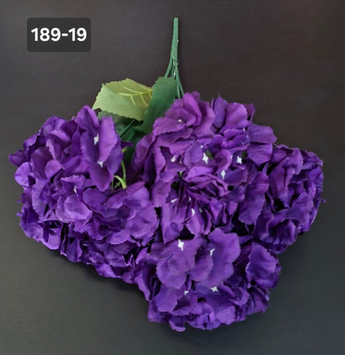 Buchet cu hortensii artificiale mov intens - 52cm