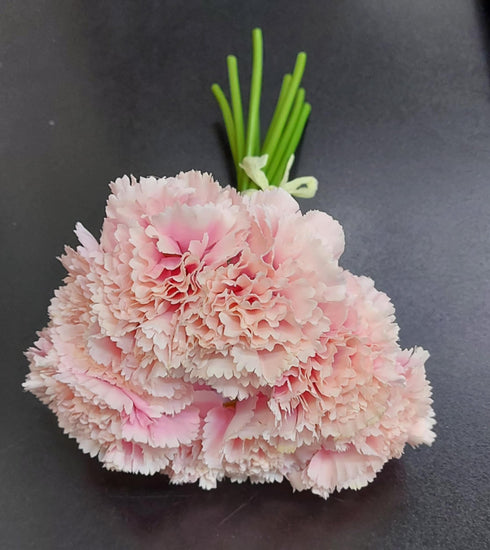 Buchet garoafe artificiale roz 26cm - 9 fire