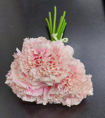 Buchet garoafe artificiale roz 26cm - 9 fire