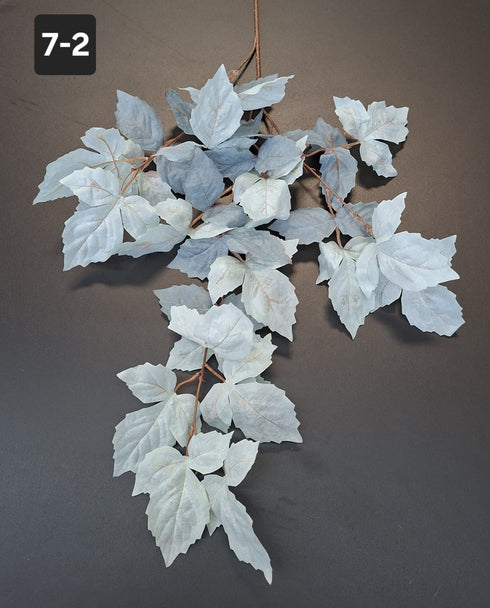 Ramură artificială decorativă - 97cm frunze albastre
