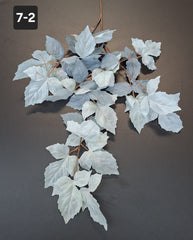 Ramură artificială decorativă - 97cm frunze albastre