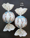 Figurine de brad bomboane plate albastru-alb 10x25cm, set 2 buc