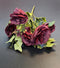 Buchet 5 trandafiri artificiali visiniu – flori decorative, 29cm