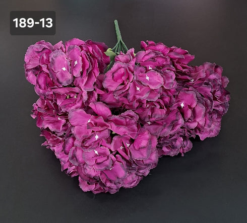Buchet cu hortensii artificiale mov-burgundy - 52cm