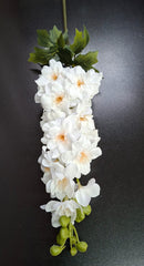 Fir Delphinium artificial alb 84cm- Material textil