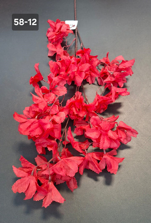 Ramură decorativă artificială roșie - 90cm