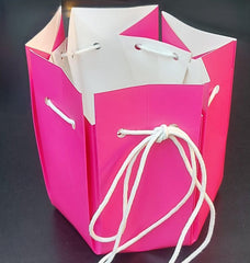 Cutie din carton roz cu șnur – set 10 bucăți