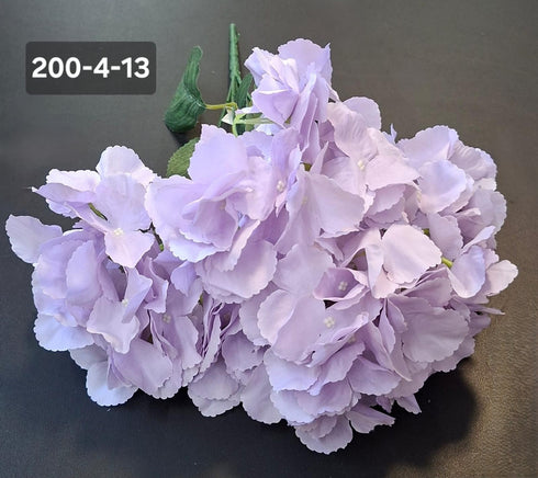 Buchet cu hortensii artificial lila din material textil - 42cm