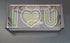 Cutie din carton pentru flori cu burete floral și capac transparent – model „I ♥ U” negru 50x13cm