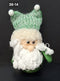 Moș Crăciun Decorativ cu Căciulă Verde și Barbă Albă - 14cm